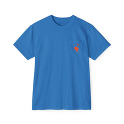 Soft Revolution Bitcoin Pocket Tee in royal caribe, alternate view 17