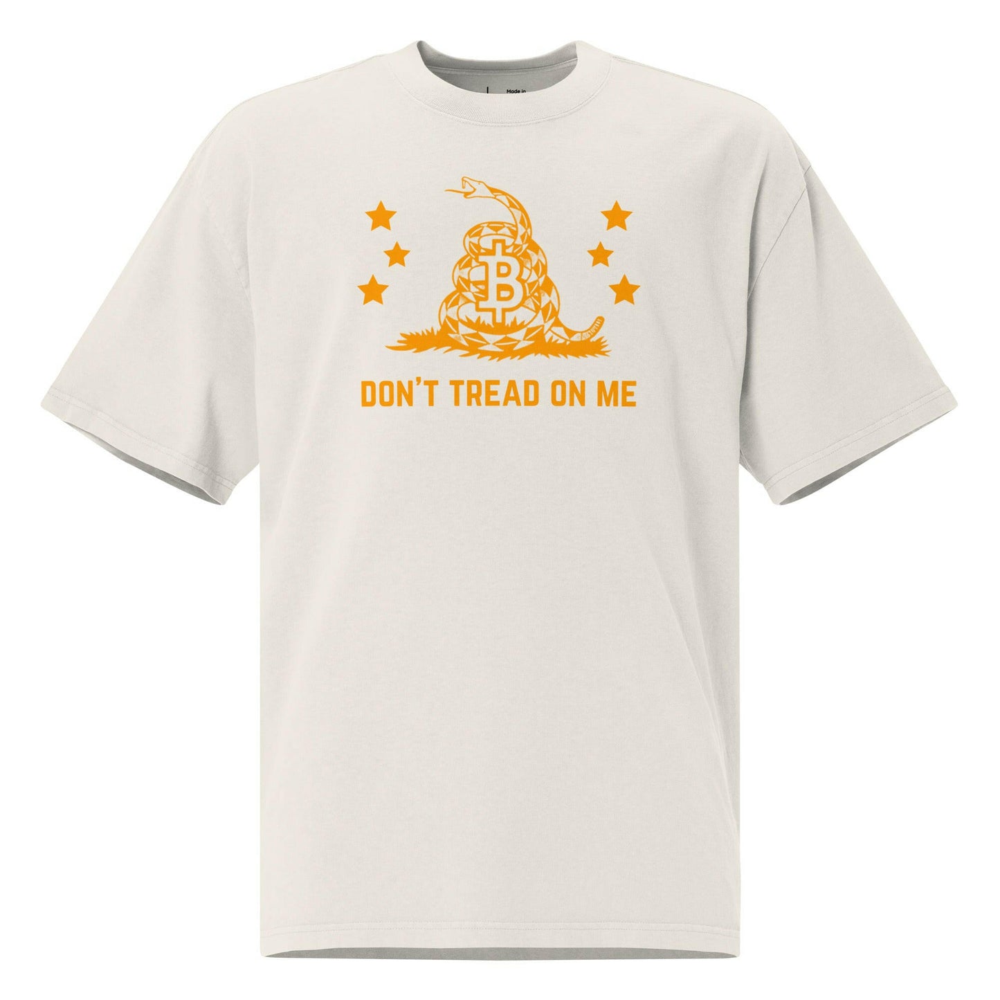 DON'T TREAD / Oversized Faded Bitcoin T-Shirt - SVRN_T - The Orange Habit