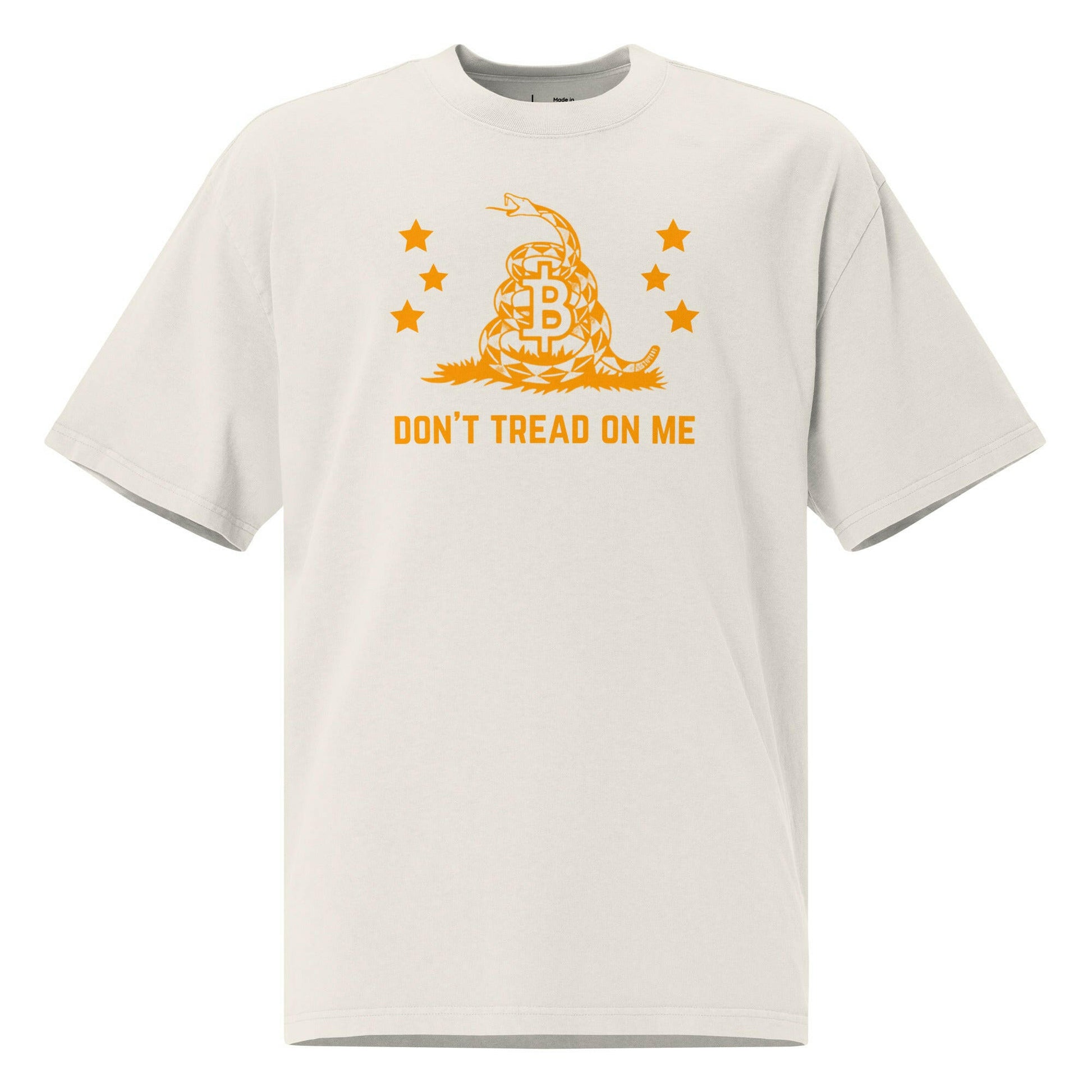 DON'T TREAD / Oversized Faded Bitcoin T-Shirt - SVRN_T - The Orange Habit