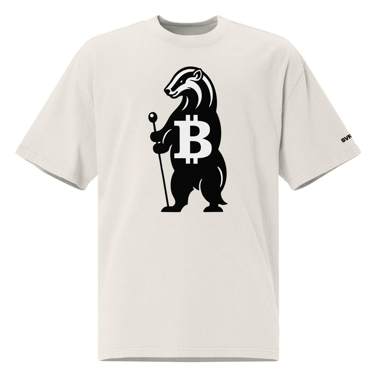 HONEY BADGER / Oversized Bitcoin T-Shirt - SVRN_T - The Orange Habit