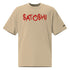 SATOSHI RED / Oversized Faded Bitcoin T-Shirt - SVRN_T - The Orange Habit
