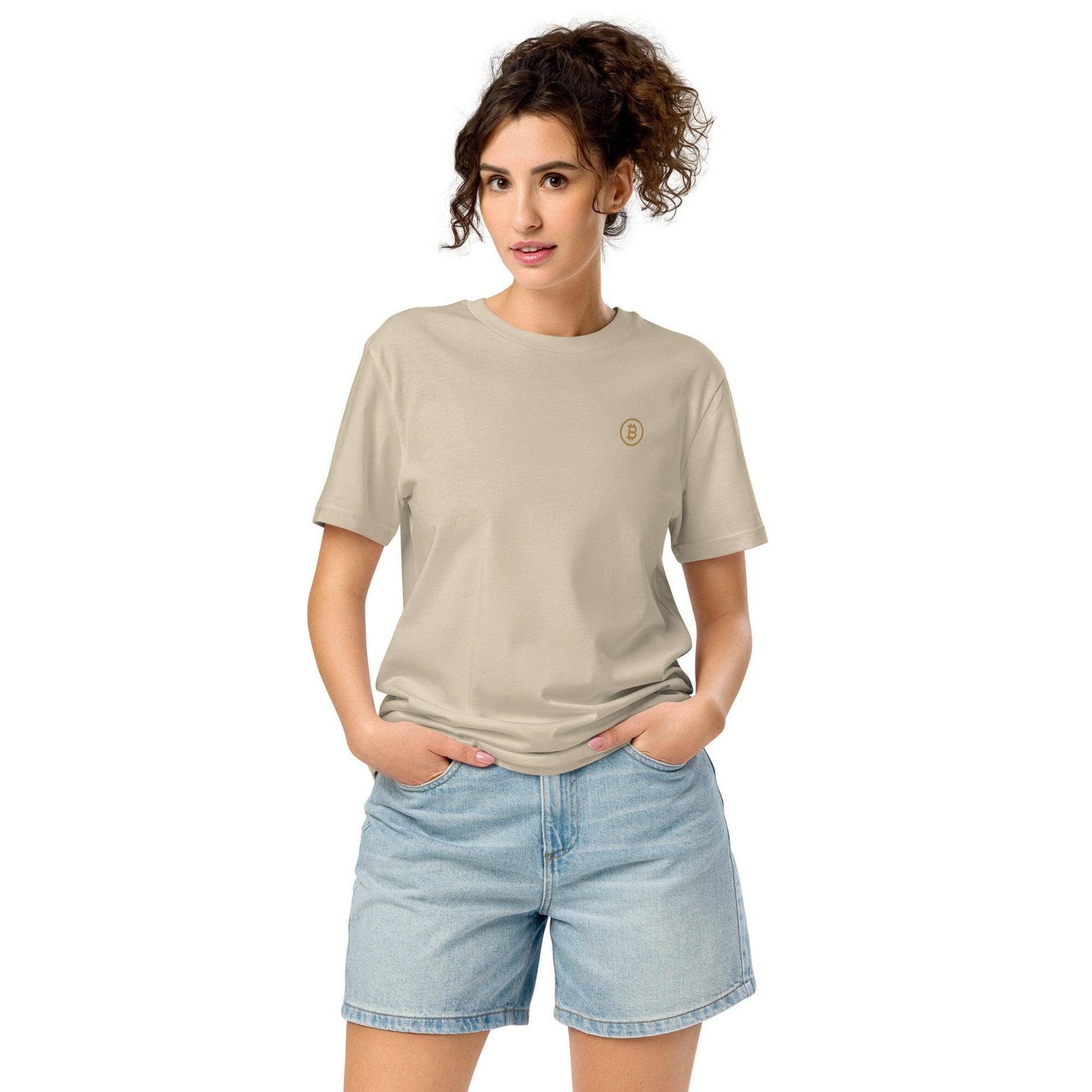 Branded / Embroidered Organic Bitcoin Tee - SVRN_T - The Orange Habit