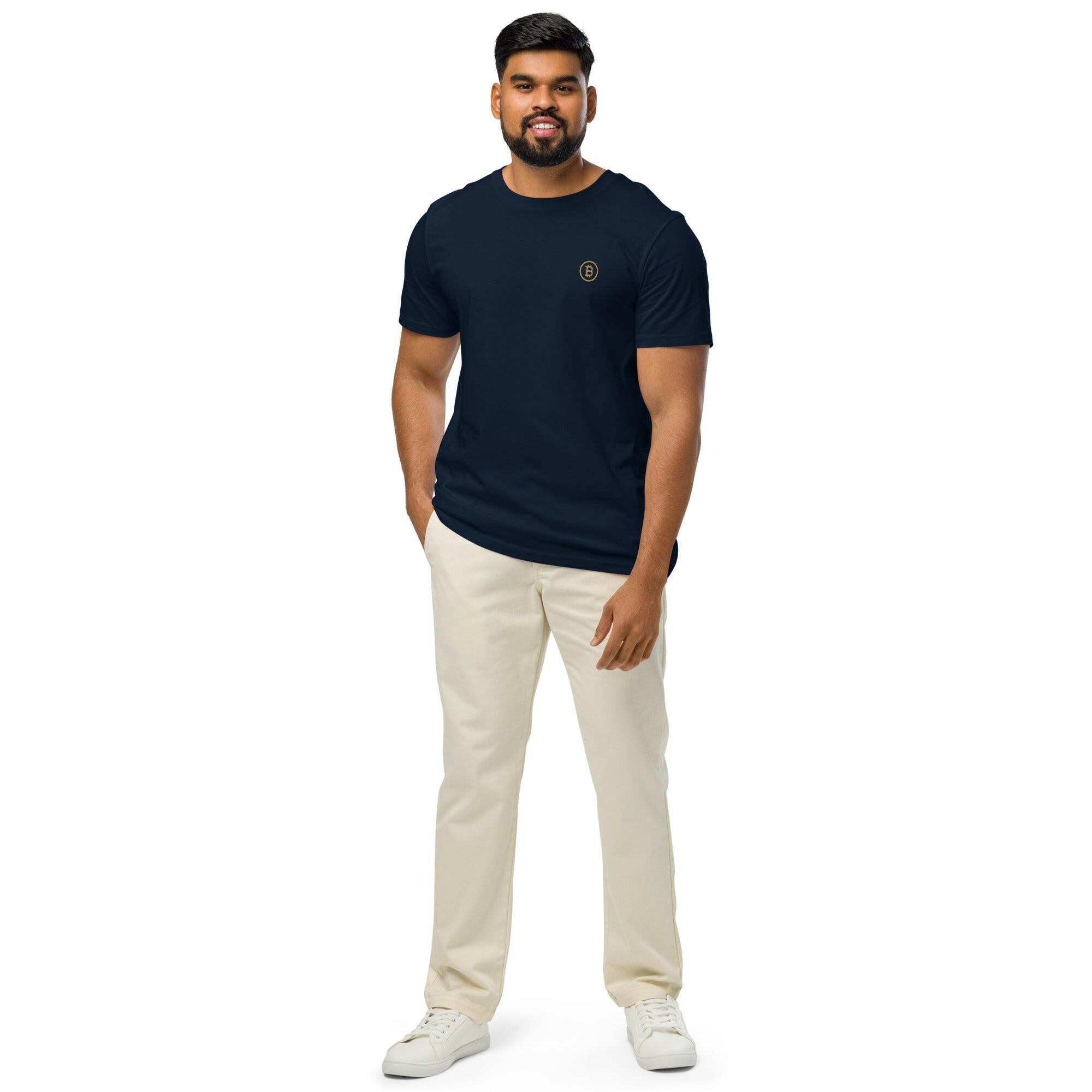Branded / Embroidered Organic Bitcoin Tee - SVRN_T - The Orange Habit