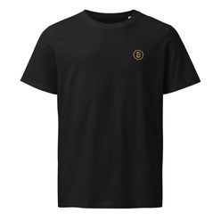 Branded / Embroidered Organic Bitcoin Tee - SVRN_T - The Orange Habit