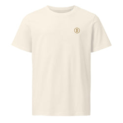 Branded / Embroidered Organic Bitcoin Tee - SVRN_T - The Orange Habit