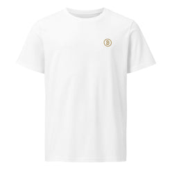 Branded / Embroidered Organic Bitcoin Tee - SVRN_T - The Orange Habit