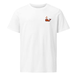 Bitcoin Whale / Embroidered Organic Tee - SVRN_T - The Orange Habit
