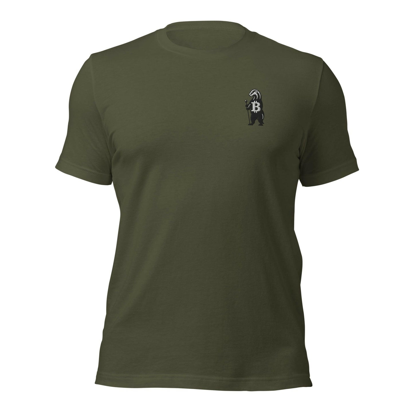 HONEY BADGER / Embroidered Bitcoin T-Shirt - SVRN_T - The Orange Habit