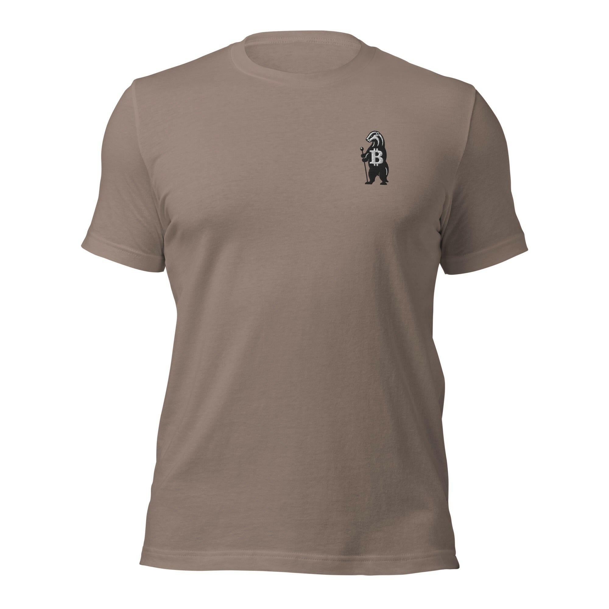 HONEY BADGER / Embroidered Bitcoin T-Shirt - SVRN_T - The Orange Habit