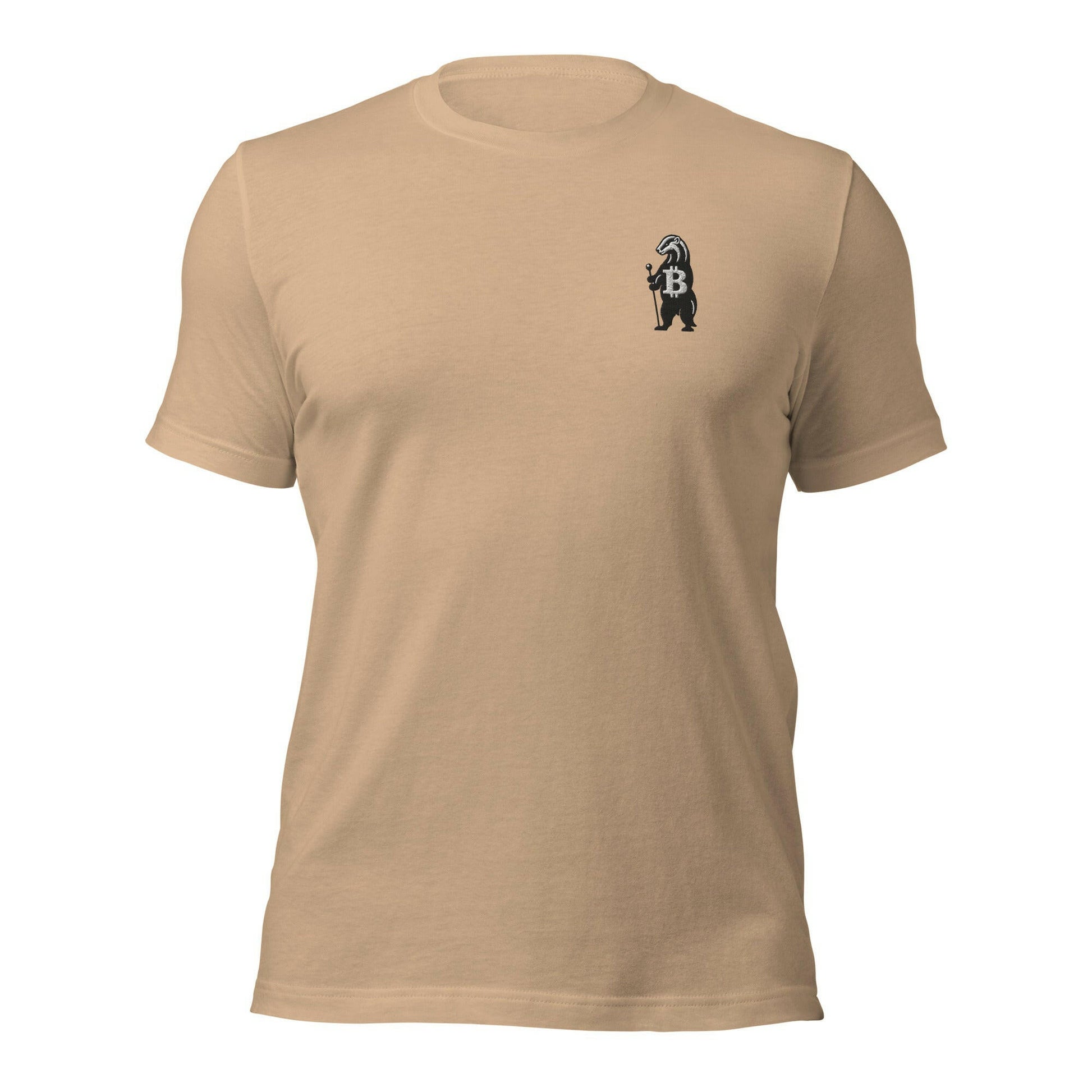 HONEY BADGER / Embroidered Bitcoin T-Shirt - SVRN_T - The Orange Habit