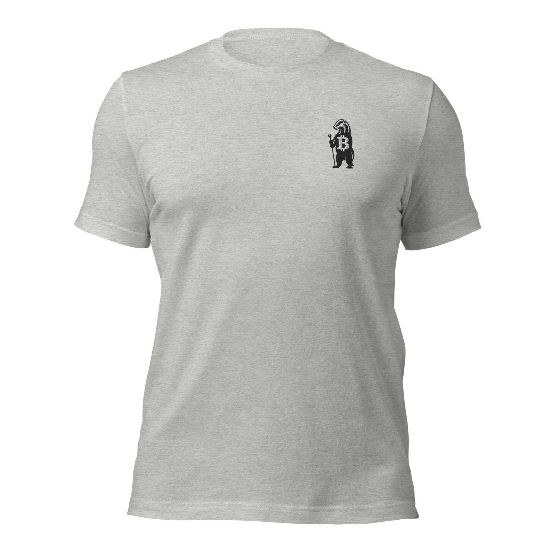 HONEY BADGER / Embroidered Bitcoin T-Shirt - SVRN_T - The Orange Habit