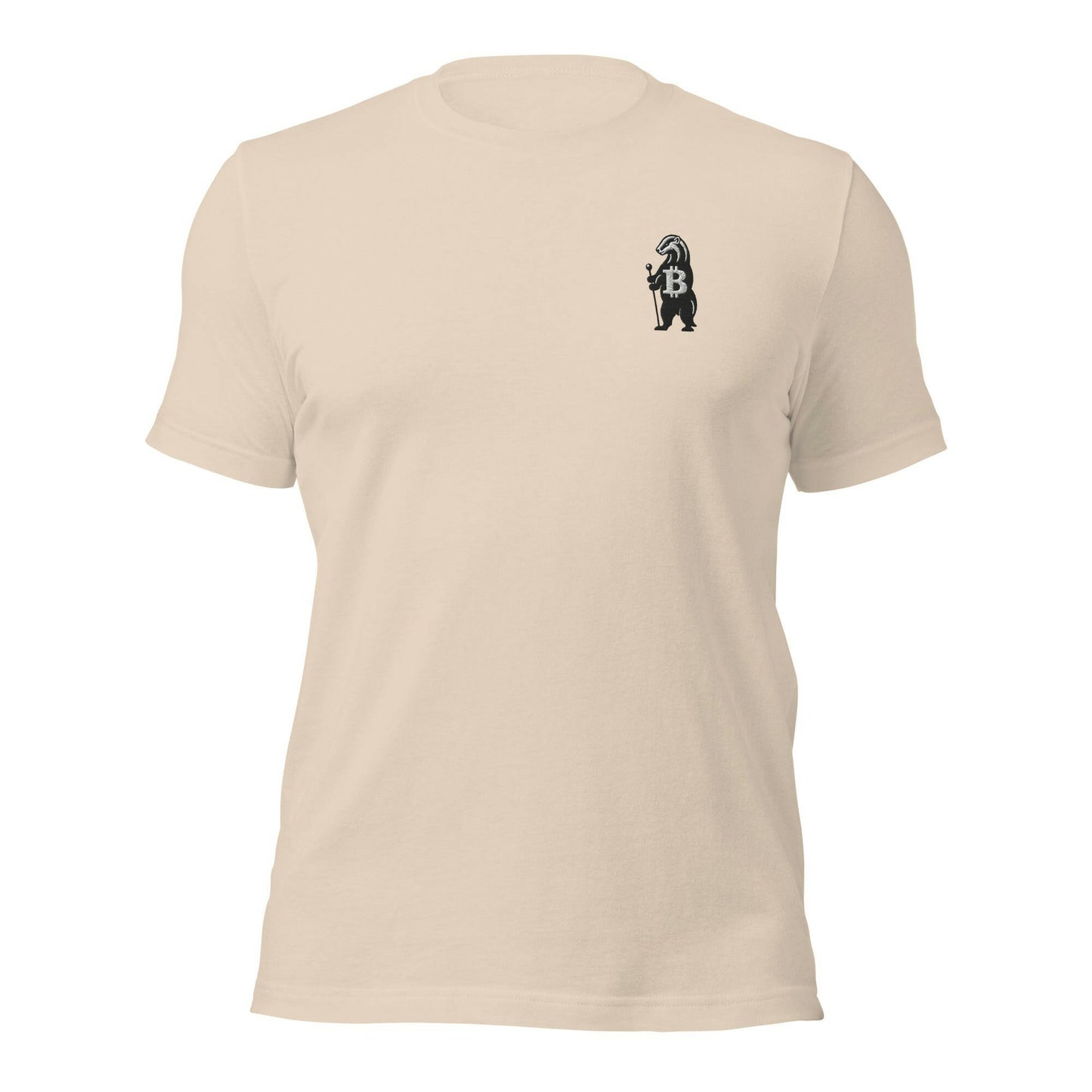 HONEY BADGER / Embroidered Bitcoin T-Shirt - SVRN_T - The Orange Habit