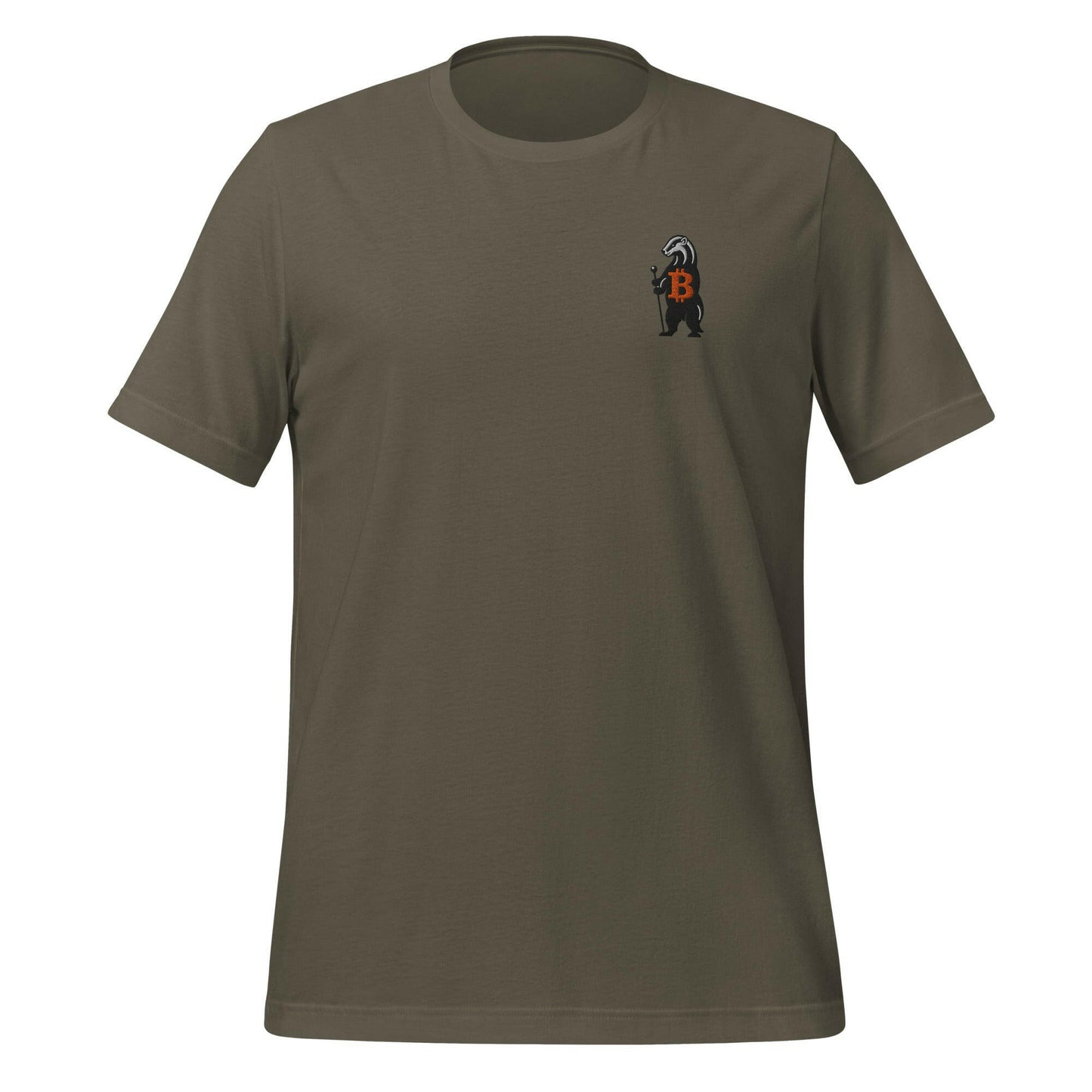 HONEY BADGER - Orange B / Embroidered Bitcoin T-Shirt - SVRN_T - The Orange Habit