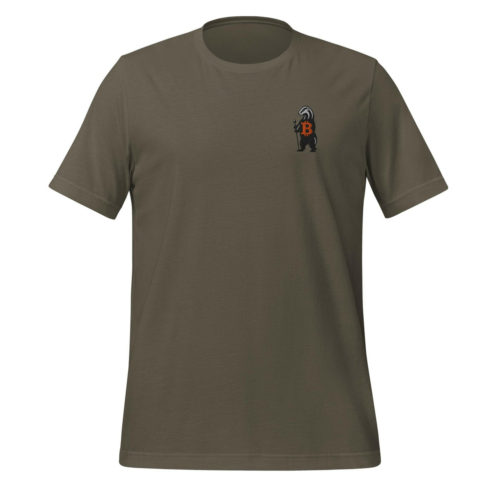 HONEY BADGER - Orange B / Embroidered Bitcoin T-Shirt - SVRN_T - The Orange Habit