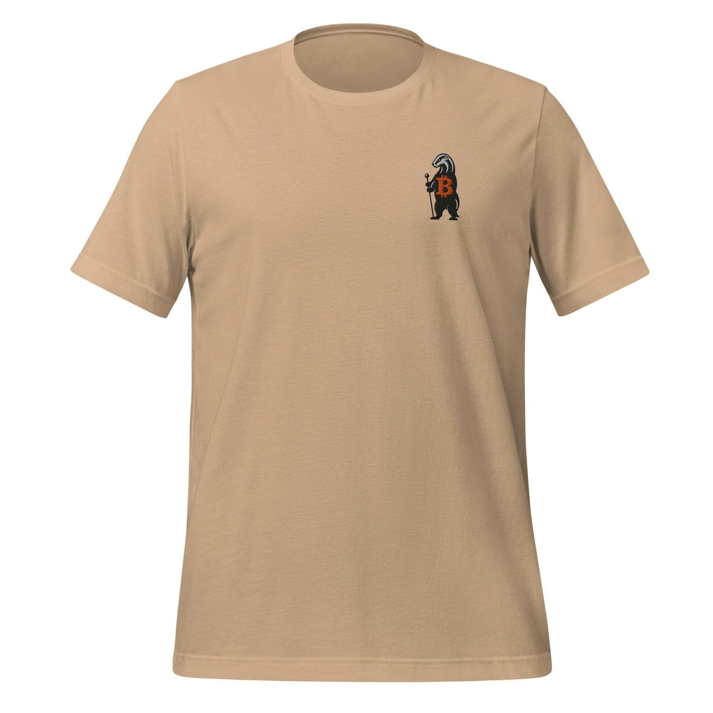 HONEY BADGER - Orange B / Embroidered Bitcoin T-Shirt - SVRN_T - The Orange Habit