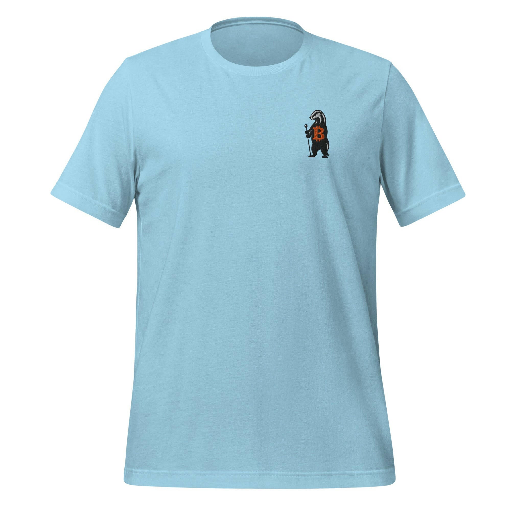 HONEY BADGER - Orange B / Embroidered Bitcoin T-Shirt - SVRN_T - The Orange Habit