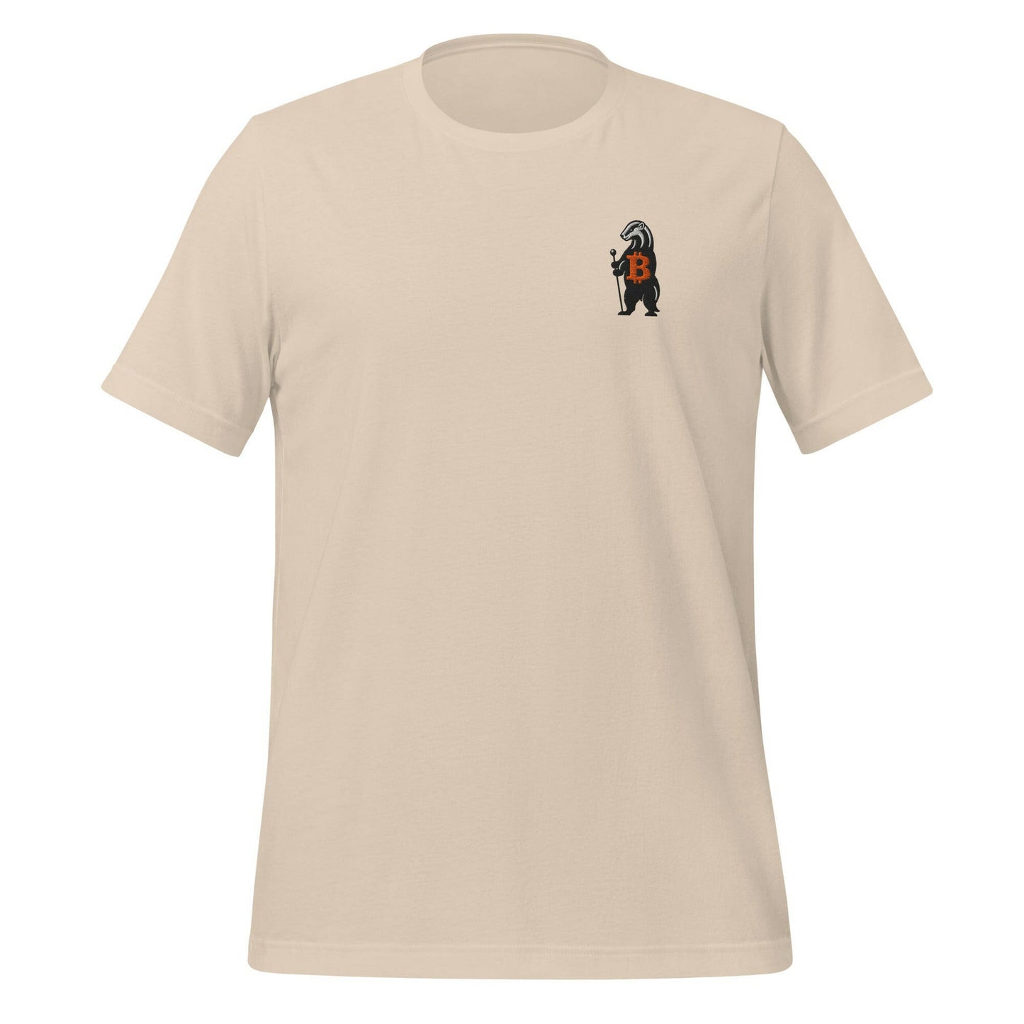 HONEY BADGER - Orange B / Embroidered Bitcoin T-Shirt - SVRN_T - The Orange Habit