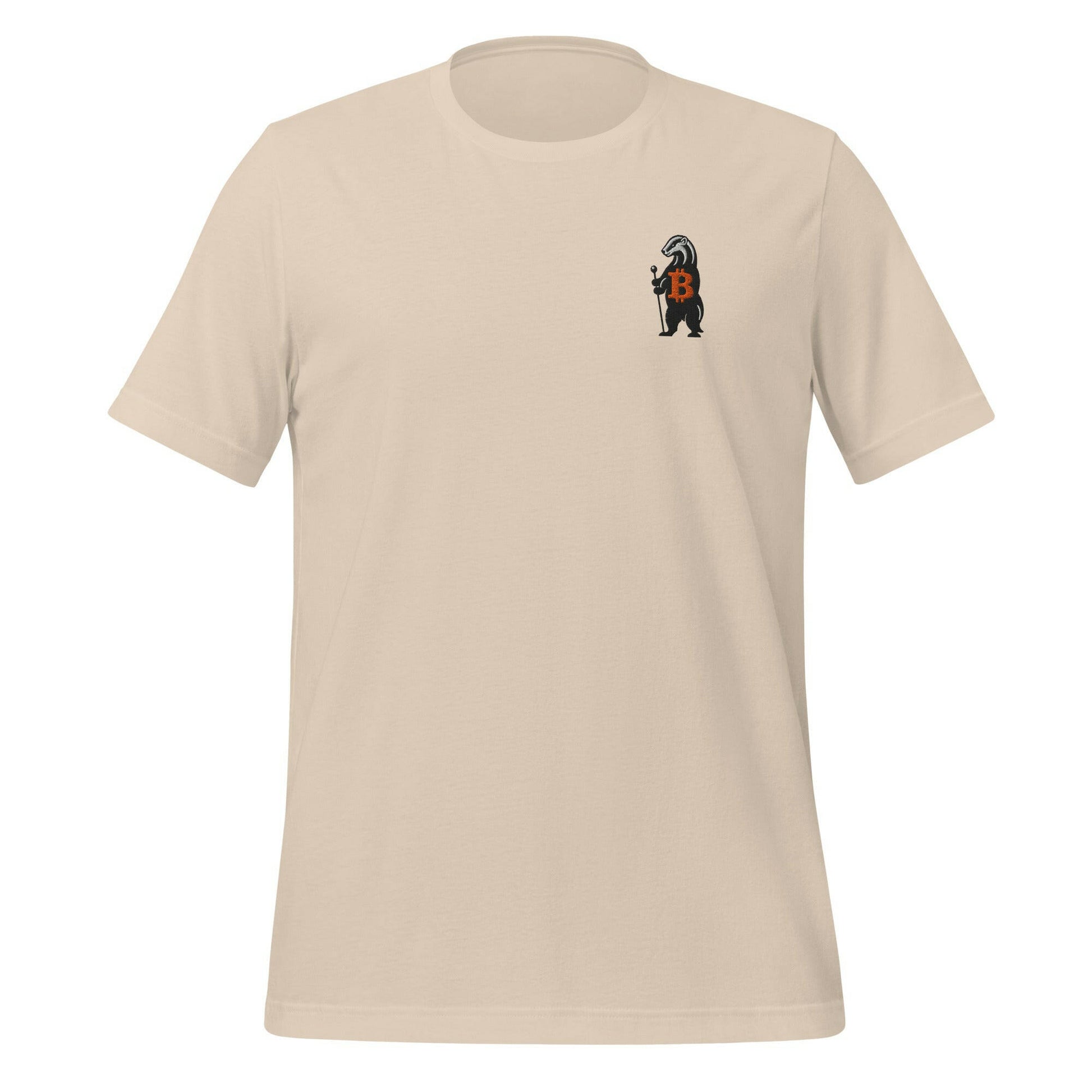 HONEY BADGER - Orange B / Embroidered Bitcoin T-Shirt - SVRN_T - The Orange Habit