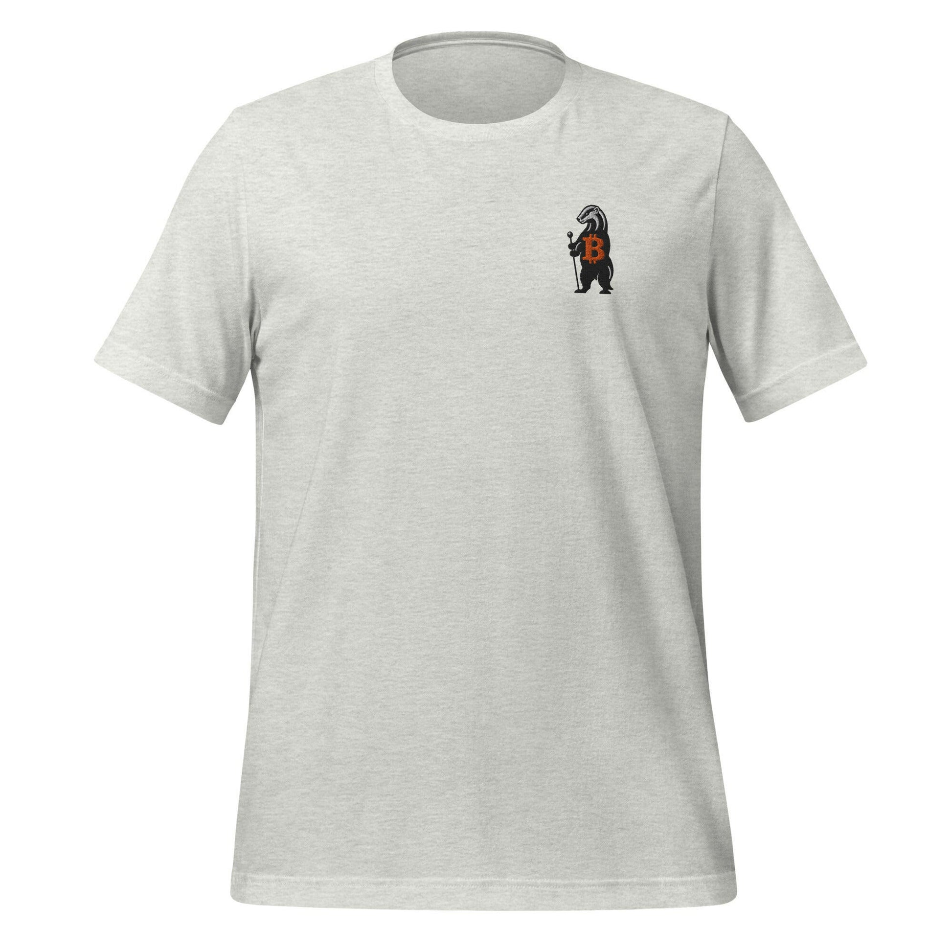HONEY BADGER - Orange B / Embroidered Bitcoin T-Shirt - SVRN_T - The Orange Habit