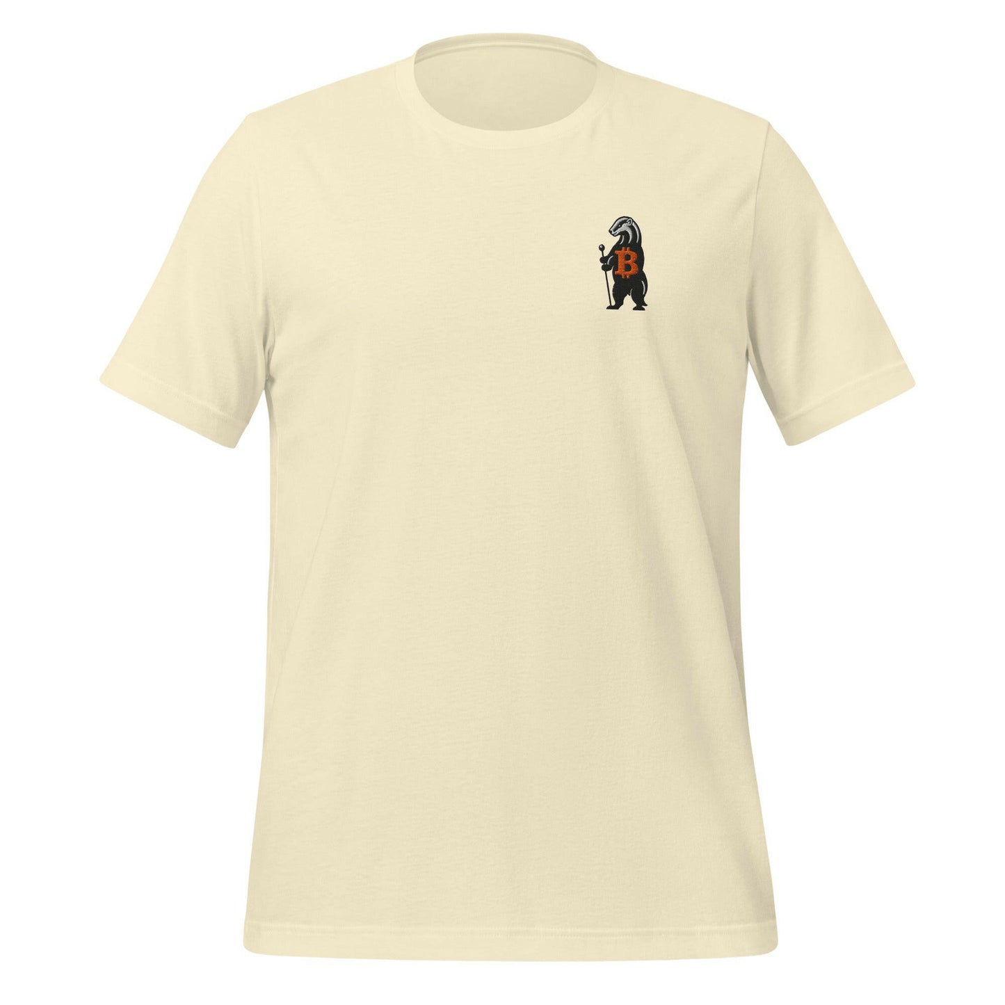 HONEY BADGER - Orange B / Embroidered Bitcoin T-Shirt - SVRN_T - The Orange Habit