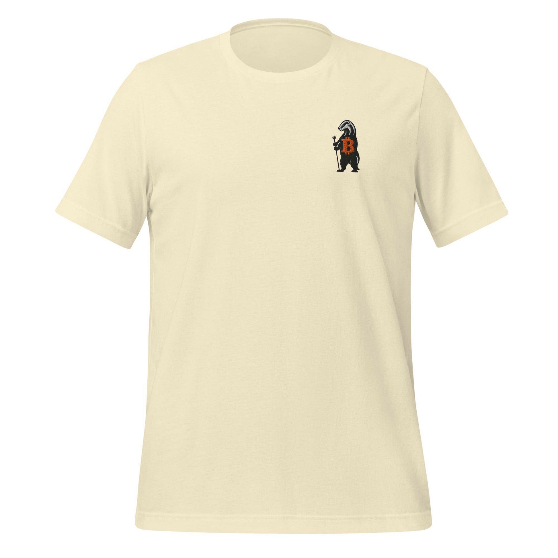 HONEY BADGER - Orange B / Embroidered Bitcoin T-Shirt - SVRN_T - The Orange Habit