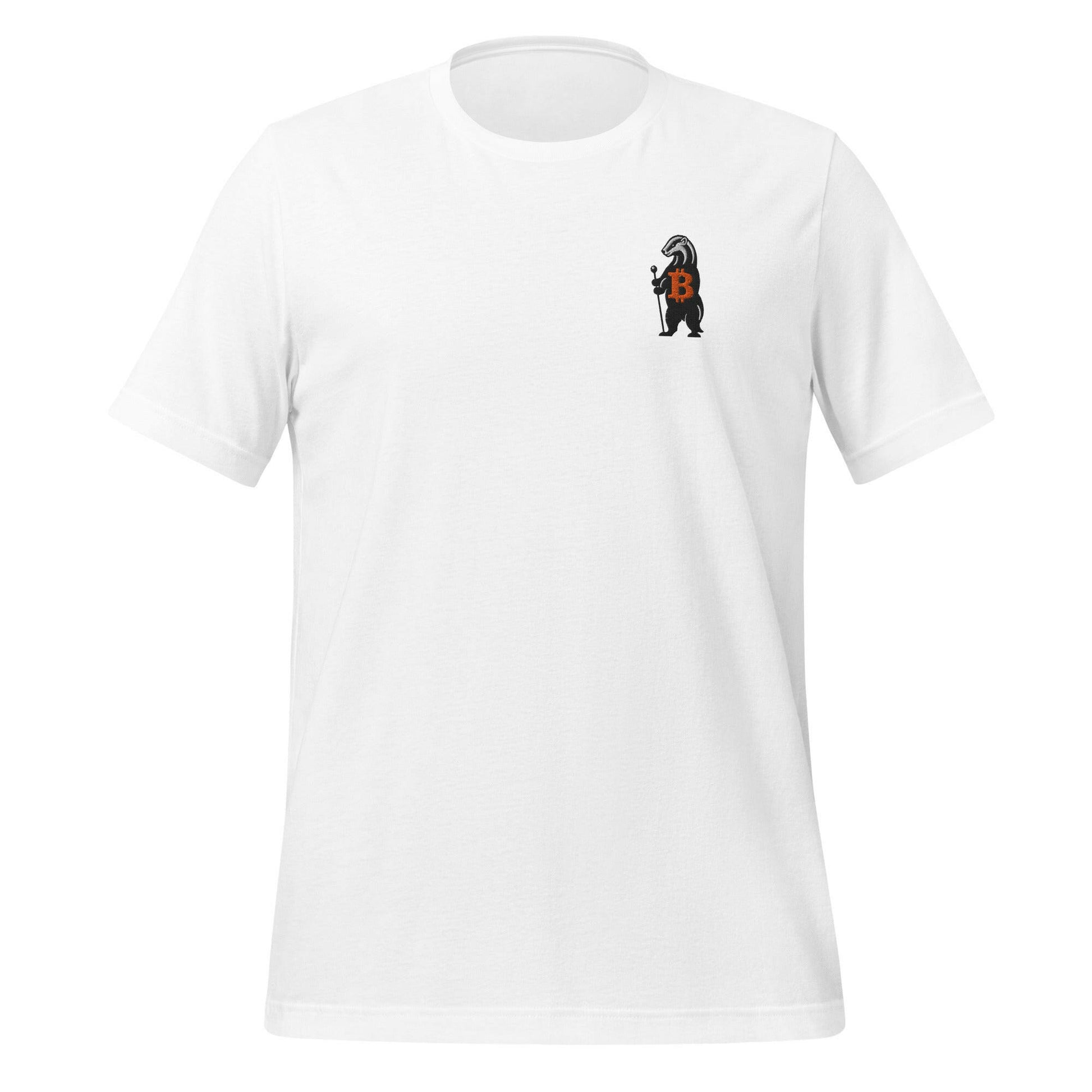 HONEY BADGER - Orange B / Embroidered Bitcoin T-Shirt - SVRN_T - The Orange Habit