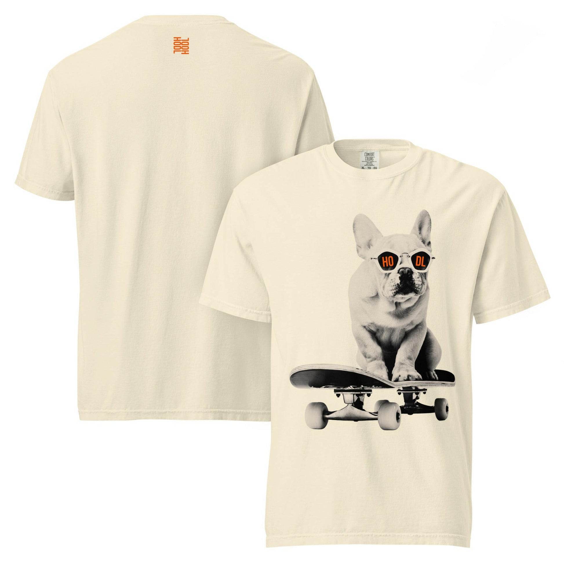 HODL DOG - Frenchie / Bitcoin T-Shirt - SVRN_T - The Orange Habit