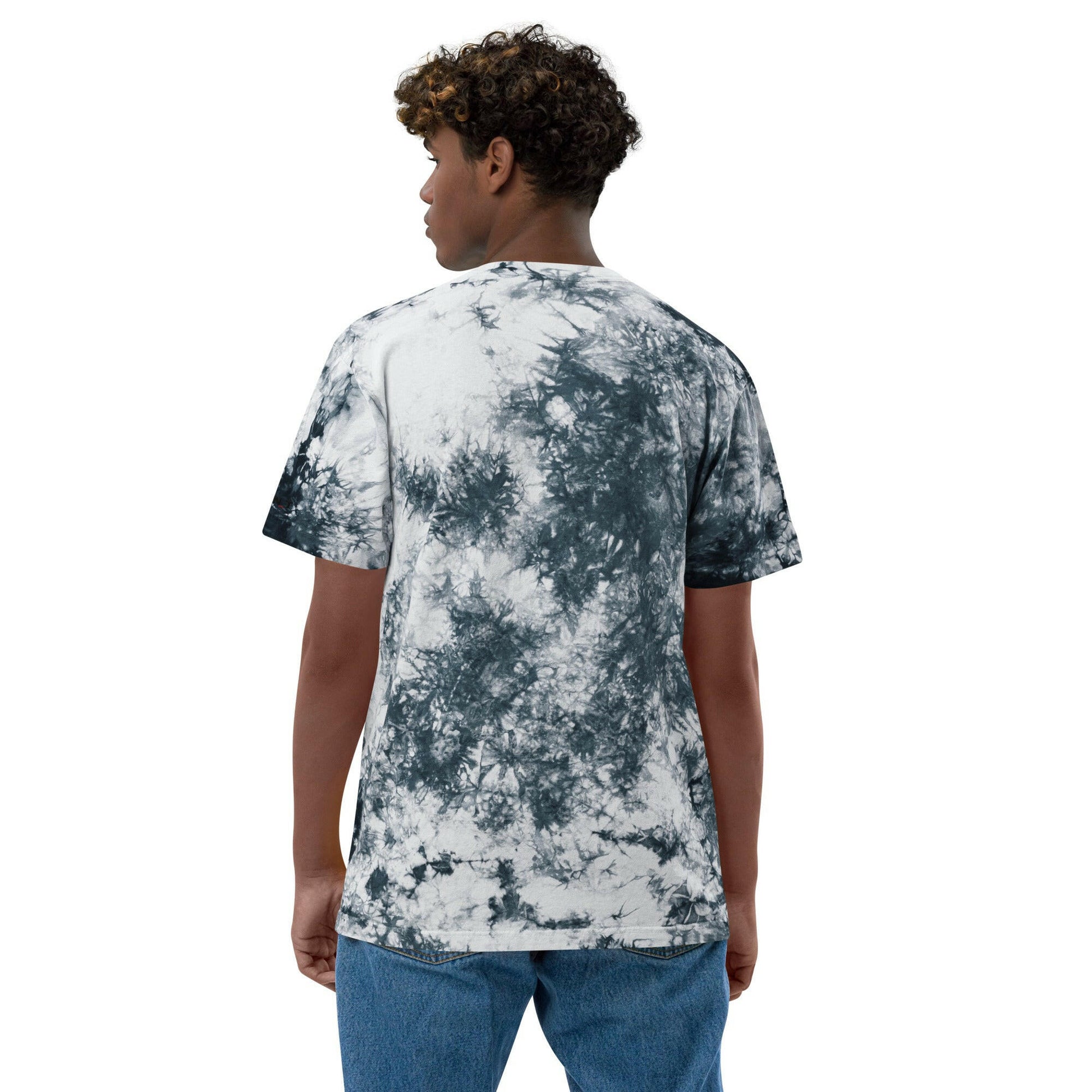 Satoshi Red / Oversized Tie-Dye Bitcoin T-Shirt - SVRN_T - The Orange Habit