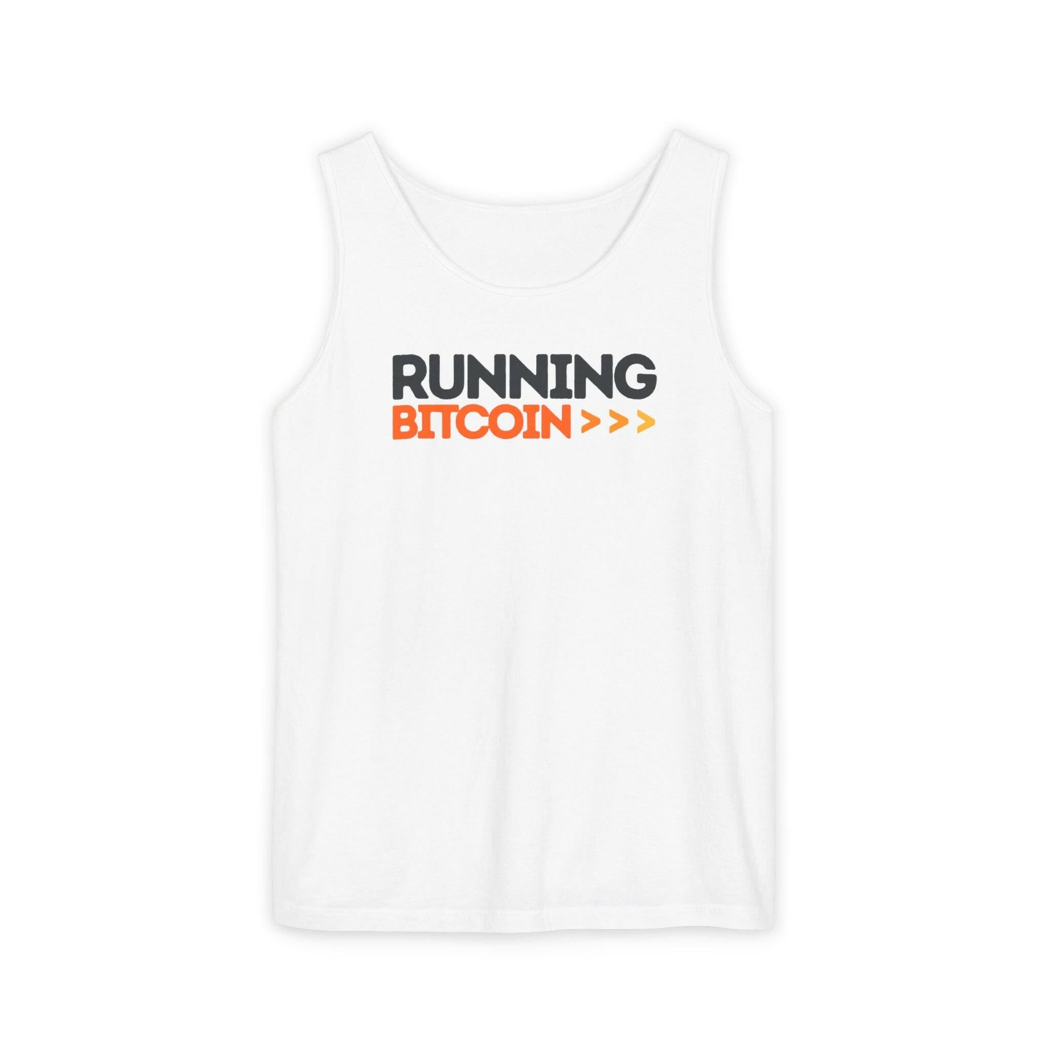 Running Bitcoin / Bitcoin Tank Top - SVRN_T - The Orange Habit