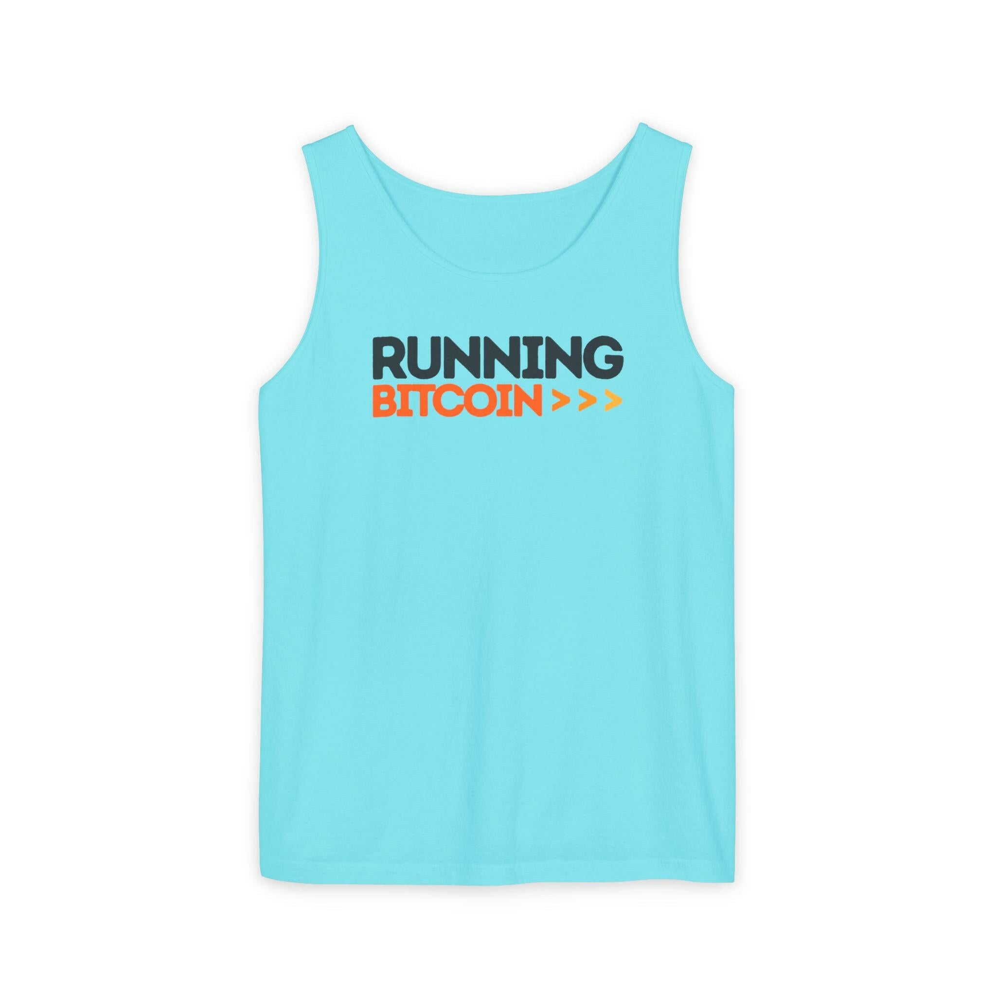 Running Bitcoin / Bitcoin Tank Top - SVRN_T - The Orange Habit