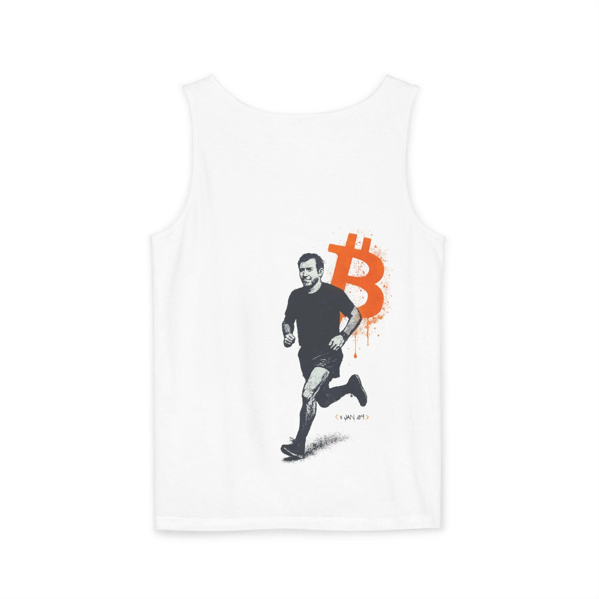 Running Bitcoin / Bitcoin Tank Top - SVRN_T - The Orange Habit