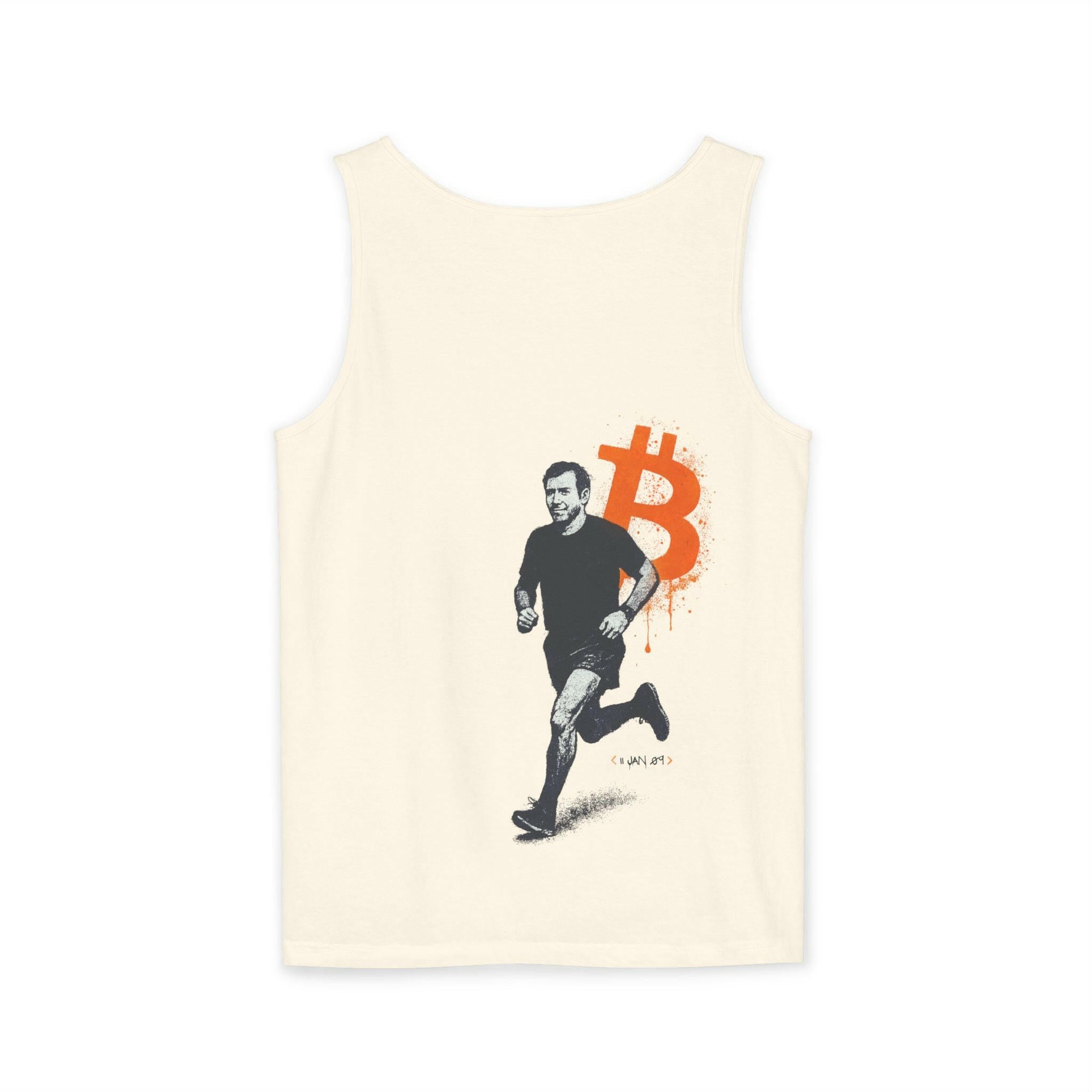 Running Bitcoin / Bitcoin Tank Top - SVRN_T - The Orange Habit