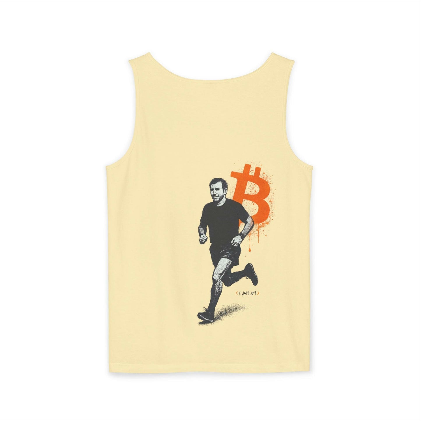 Running Bitcoin / Bitcoin Tank Top - SVRN_T - The Orange Habit