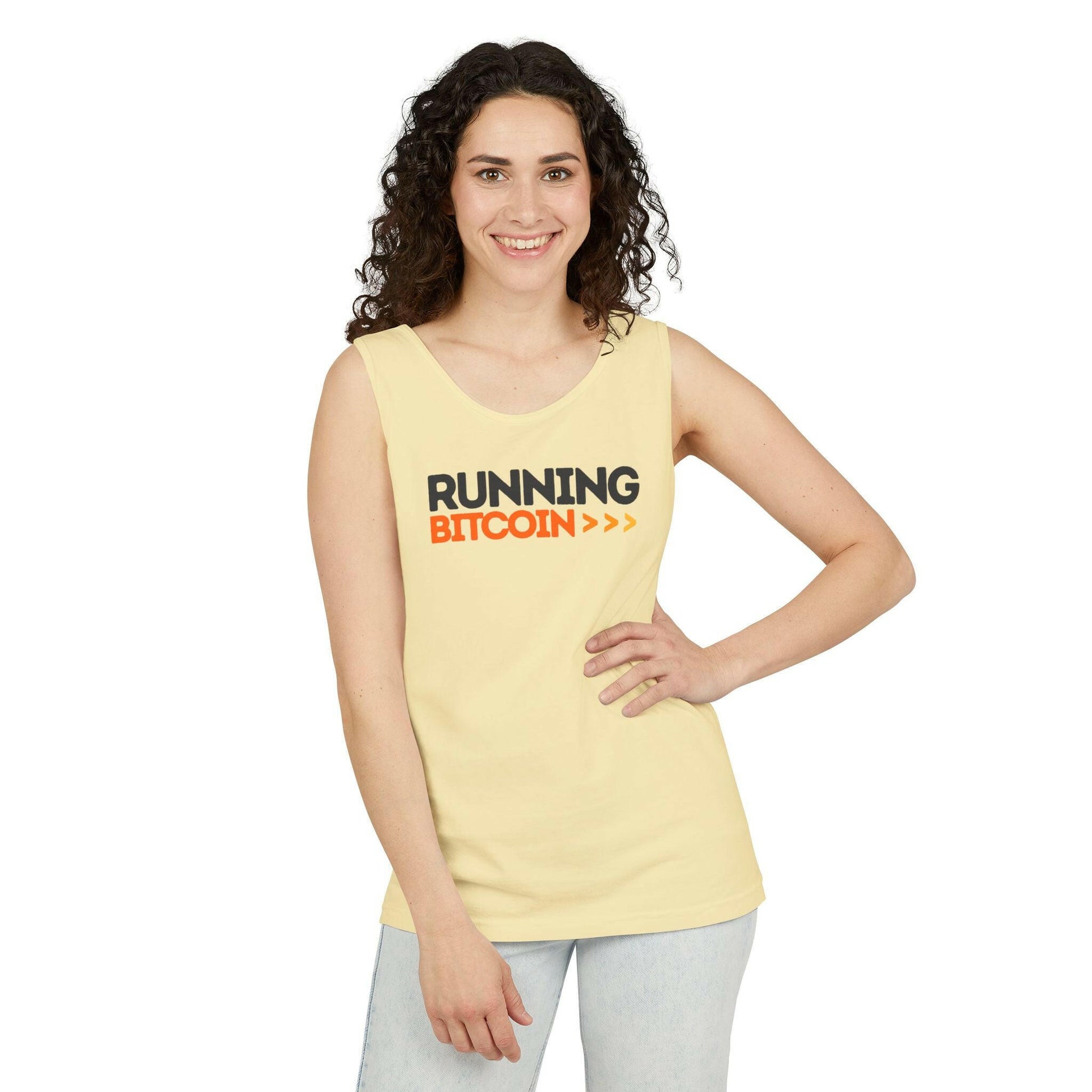 Running Bitcoin / Bitcoin Tank Top - SVRN_T - The Orange Habit