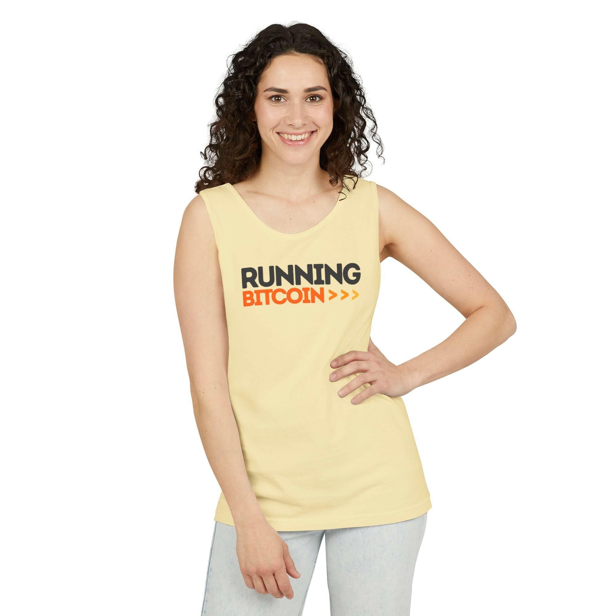 Running Bitcoin / Bitcoin Tank Top - SVRN_T - The Orange Habit