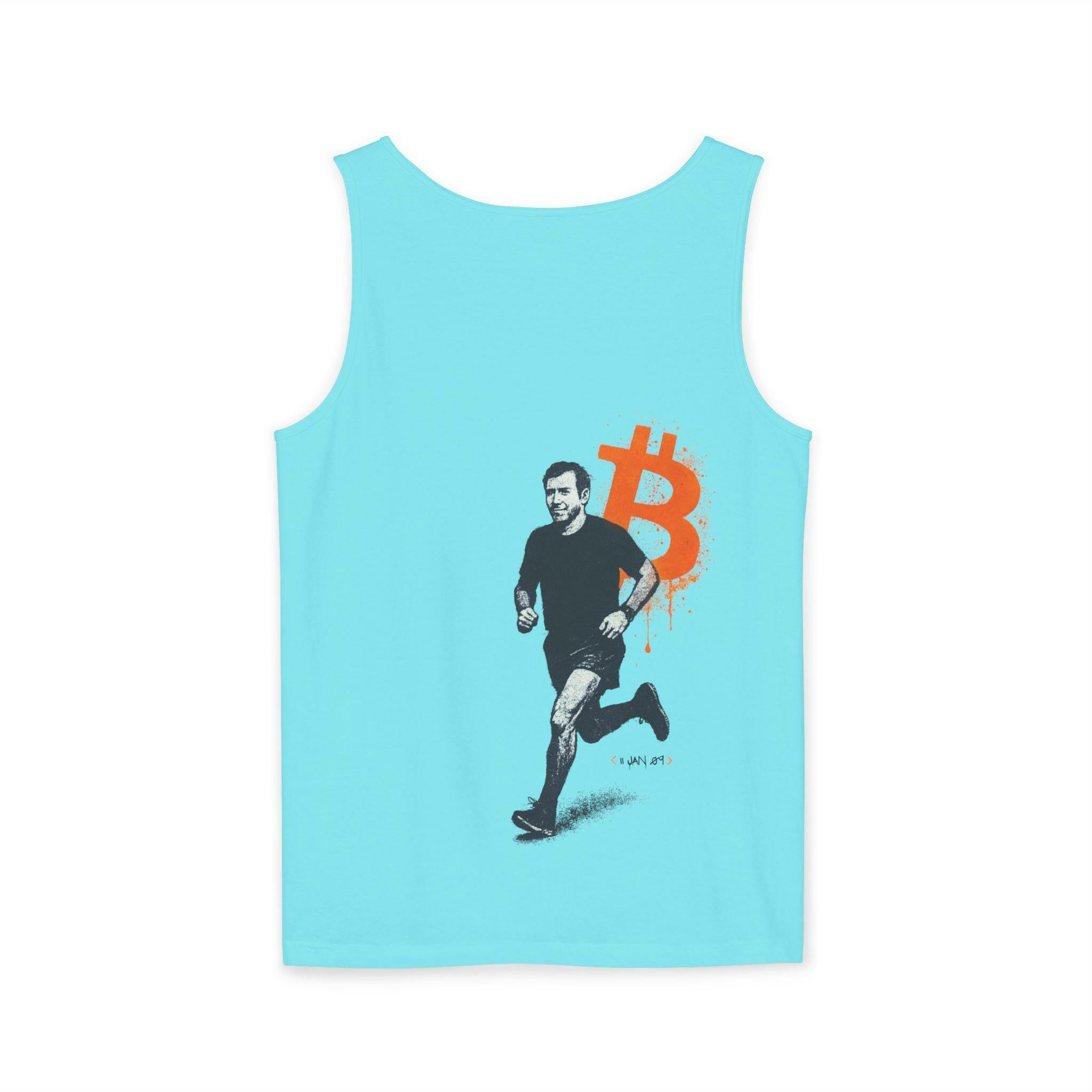 Running Bitcoin / Bitcoin Tank Top - SVRN_T - The Orange Habit