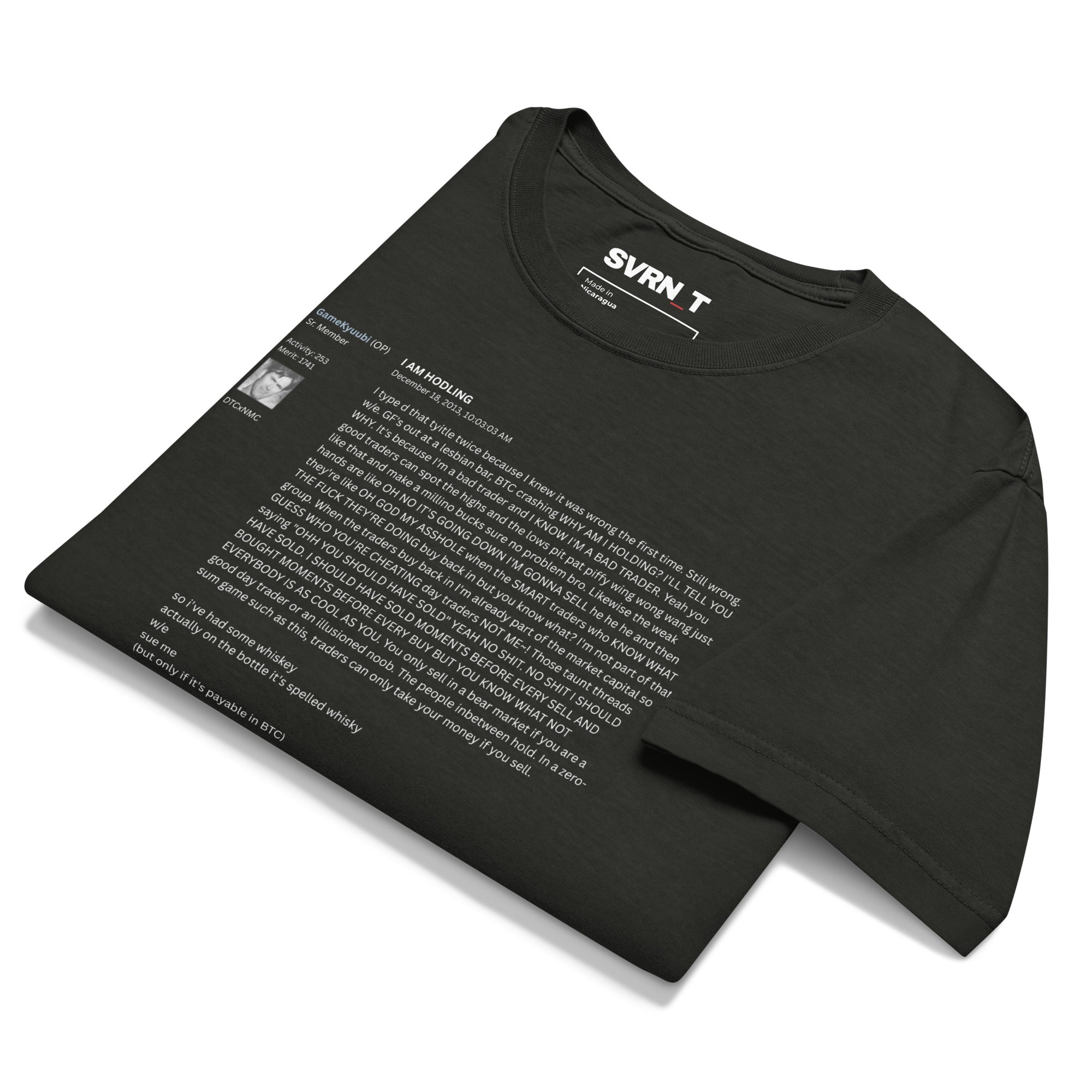 I'm Hodling / Oversized Bitcoin T-Shirt - SVRN_T - The Orange Habit