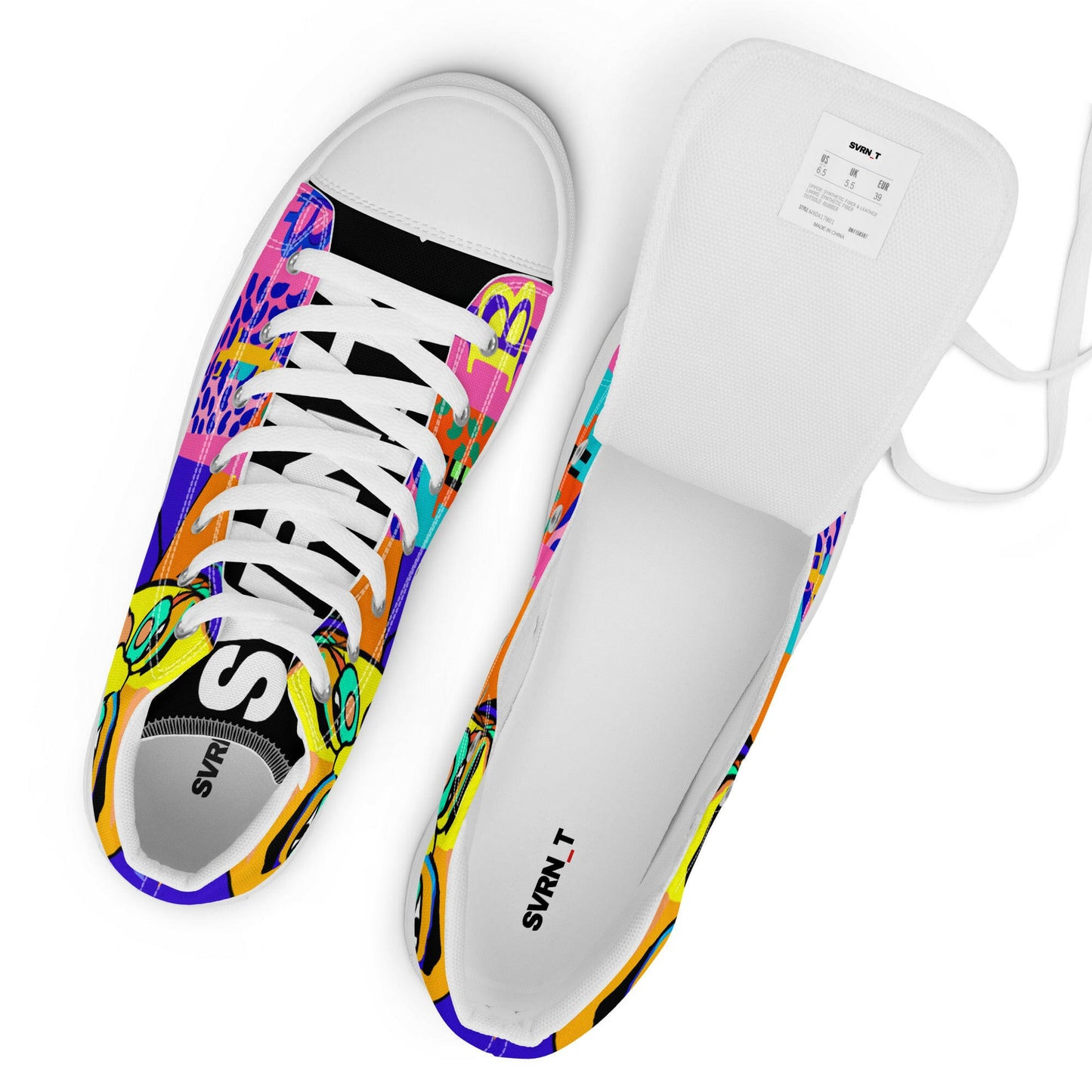 SATOSHI MATISSE / Womens Bitcoin High Tops - SVRN_T Woman - The Orange Habit