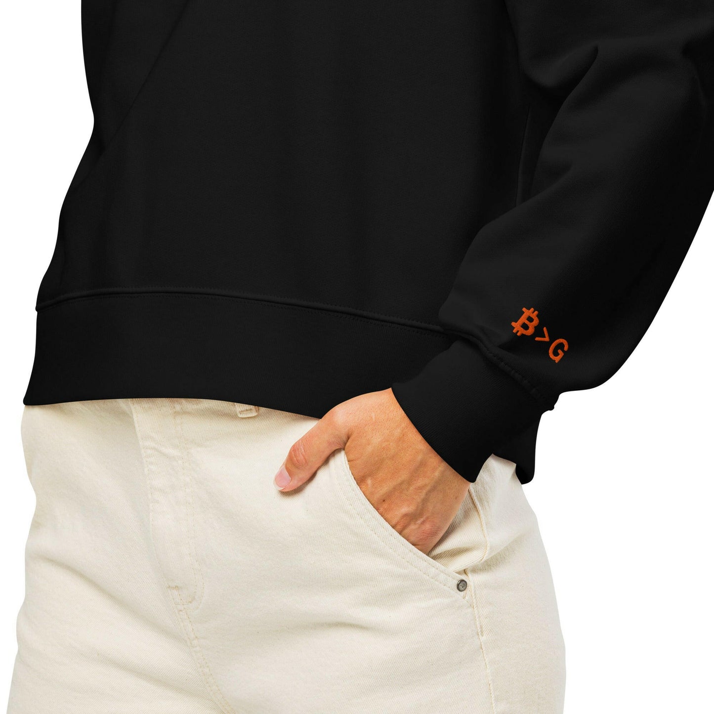 1971 / Womens Organic Bitcoin Sweatshirt - SVRN_T Woman - The Orange Habit