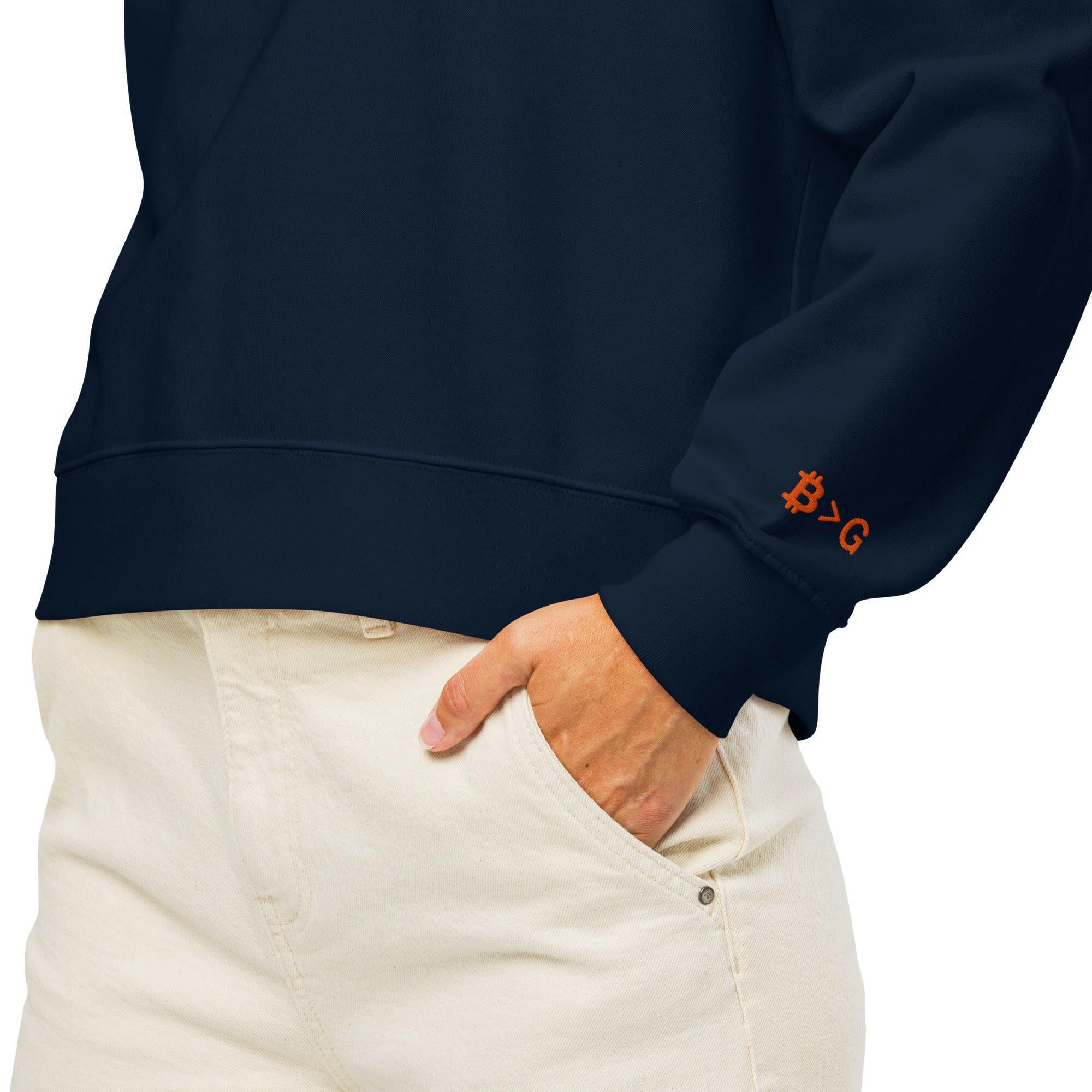 1971 / Womens Organic Bitcoin Sweatshirt - SVRN_T Woman - The Orange Habit