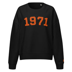 1971 / Womens Organic Bitcoin Sweatshirt - SVRN_T Woman - The Orange Habit