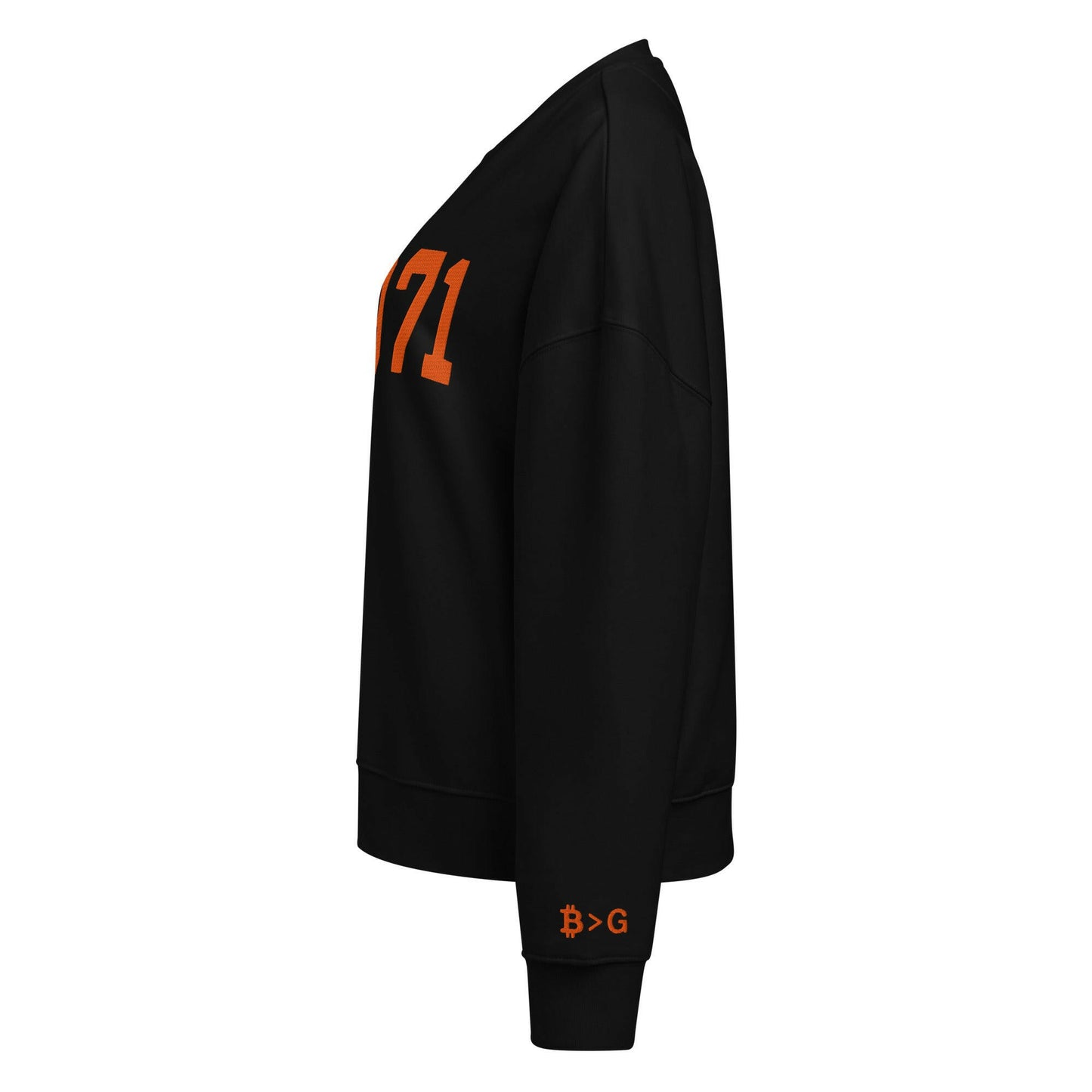 1971 / Womens Organic Bitcoin Sweatshirt - SVRN_T Woman - The Orange Habit