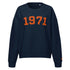 1971 / Womens Organic Bitcoin Sweatshirt - SVRN_T Woman - The Orange Habit