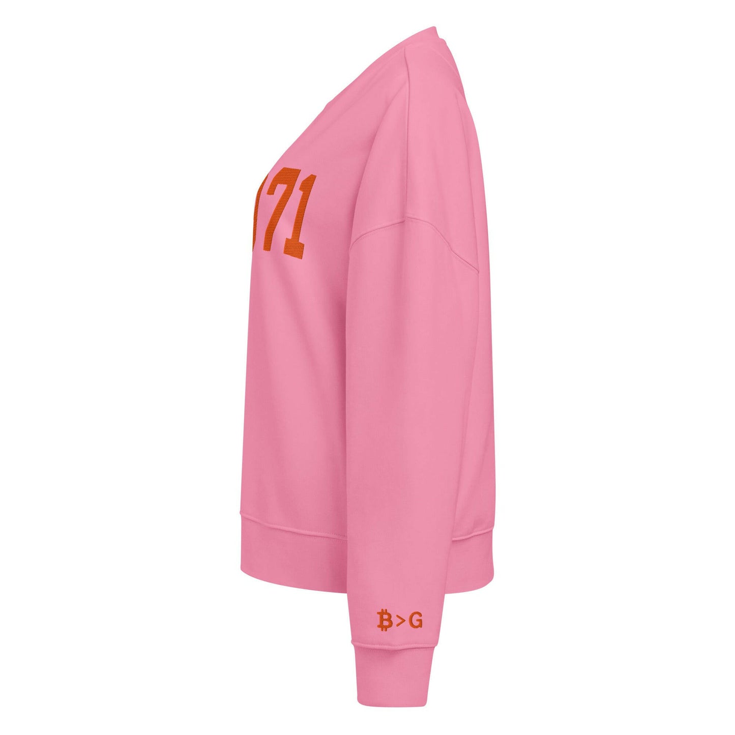 1971 / Womens Organic Bitcoin Sweatshirt - SVRN_T Woman - The Orange Habit