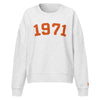 1971 / Womens Organic Bitcoin Sweatshirt - SVRN_T Woman - The Orange Habit