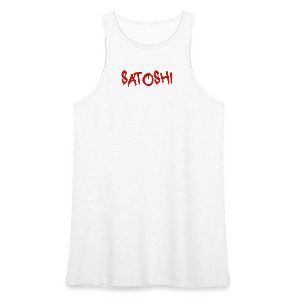 Satoshi Red / Womens Bitcoin Tank Top - SVRN_T Woman - The Orange Habit