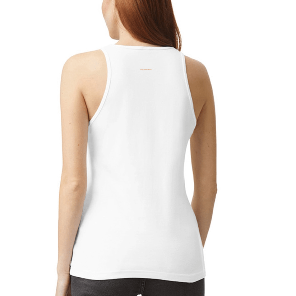 Satoshi Red / Womens Bitcoin Tank Top - SVRN_T Woman - The Orange Habit