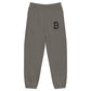 grey bitcoin b sweatpants with black embroidery | the orange habit