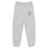 grey sweatpants with bitcoin b embroidered in grey | the orange habit