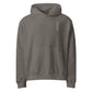 grey bitcoin hoodie with grey embroidered bitcoin logo | the orange habit